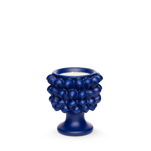 Mezza pigna blu opaca h 10 cm