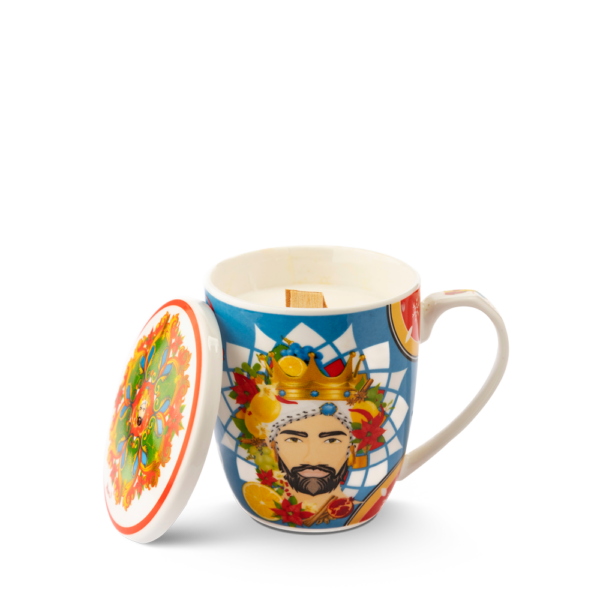 Tazza siciliana uomo h 9 cm diametro 8 cm