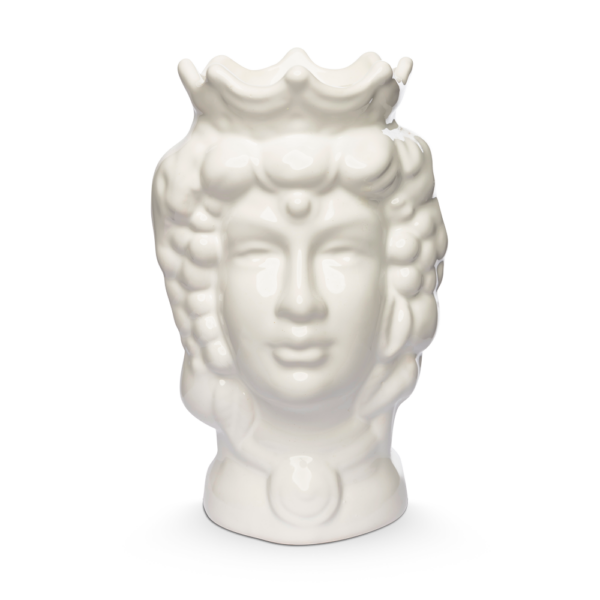 Testa di moro bianca donna h 18 cm