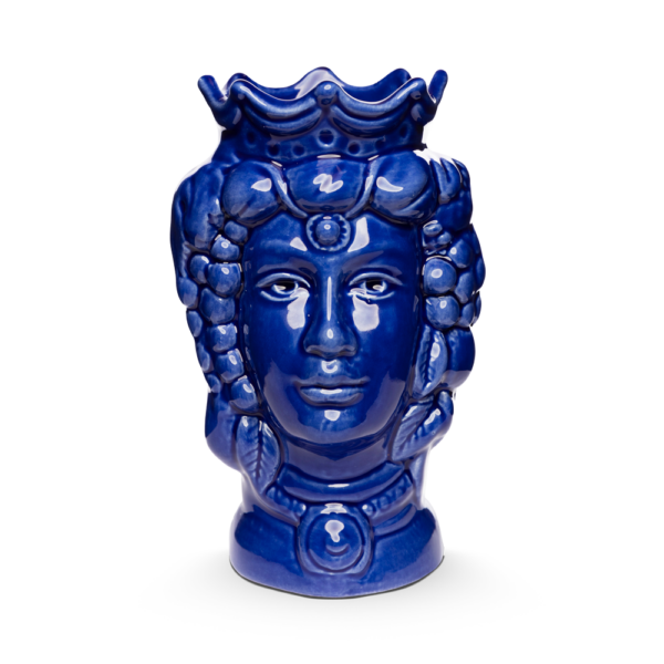 Testa di moro blu donna h 18 cm