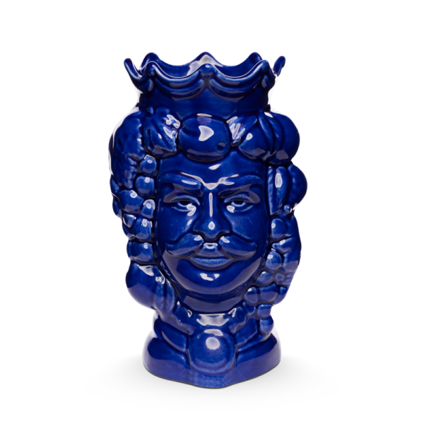 Testa di moro blu uomo h 18 cm