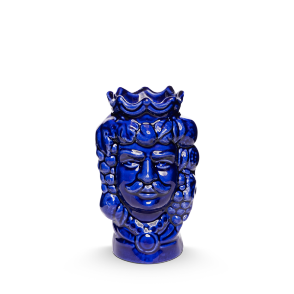 Testa di moro blu uomo h 13 cm